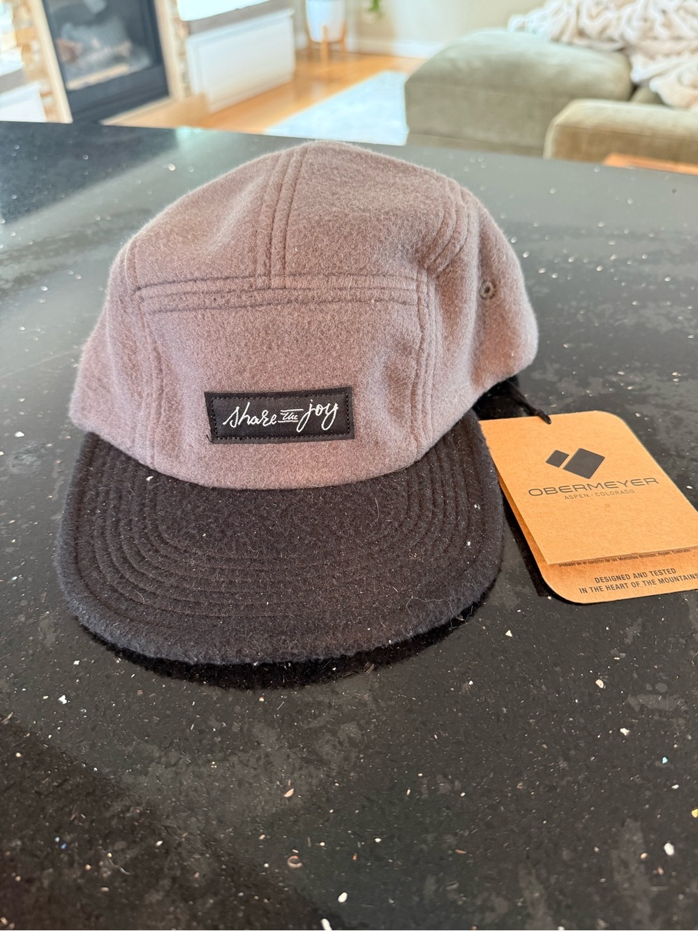 Obermeyer Share the Joy Two-Tone Wool Cap - Gray & Black
